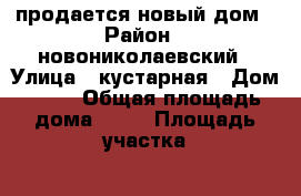 продается новый дом › Район ­ новониколаевский › Улица ­ кустарная › Дом ­ 33 › Общая площадь дома ­ 60 › Площадь участка ­ 10 › Цена ­ 2 000 000 - Волгоградская обл., Новониколаевский р-н, Новониколаевский рп Недвижимость » Дома, коттеджи, дачи продажа   . Волгоградская обл.